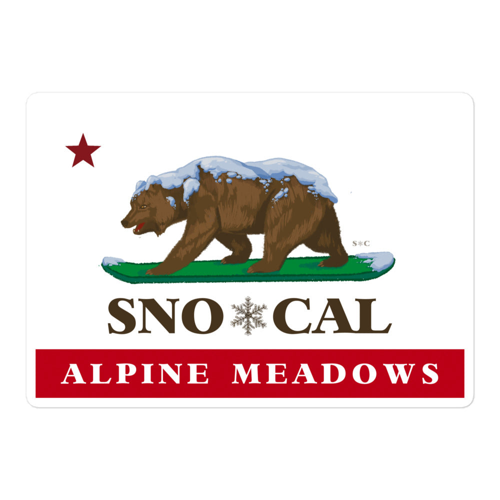 Alpine Meadows Sno*Cal Flag Sticker