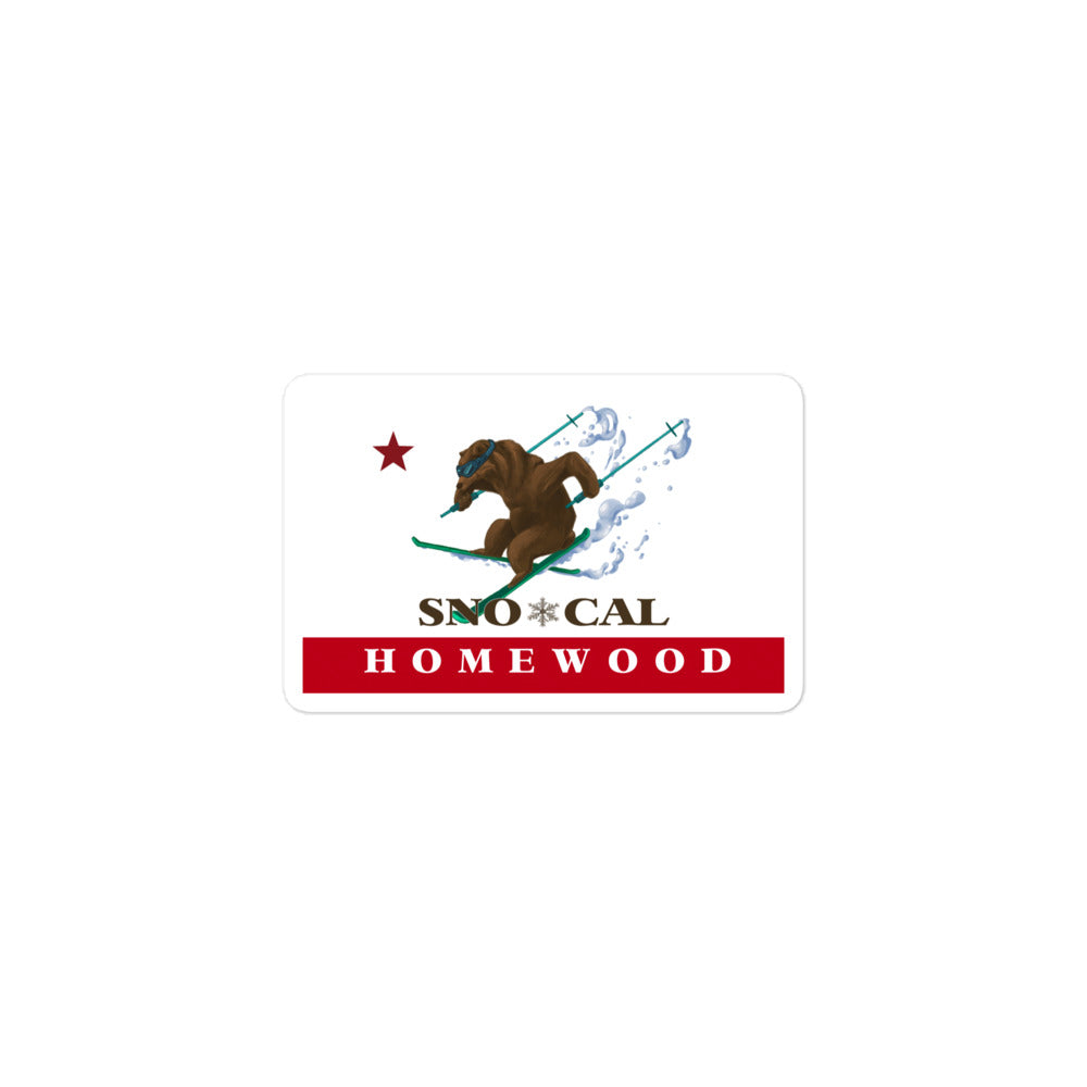 Homewood Sno*Cal Flag Ski sticker
