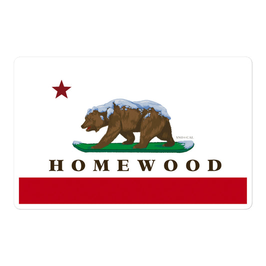 Homewood CA Flag sticker