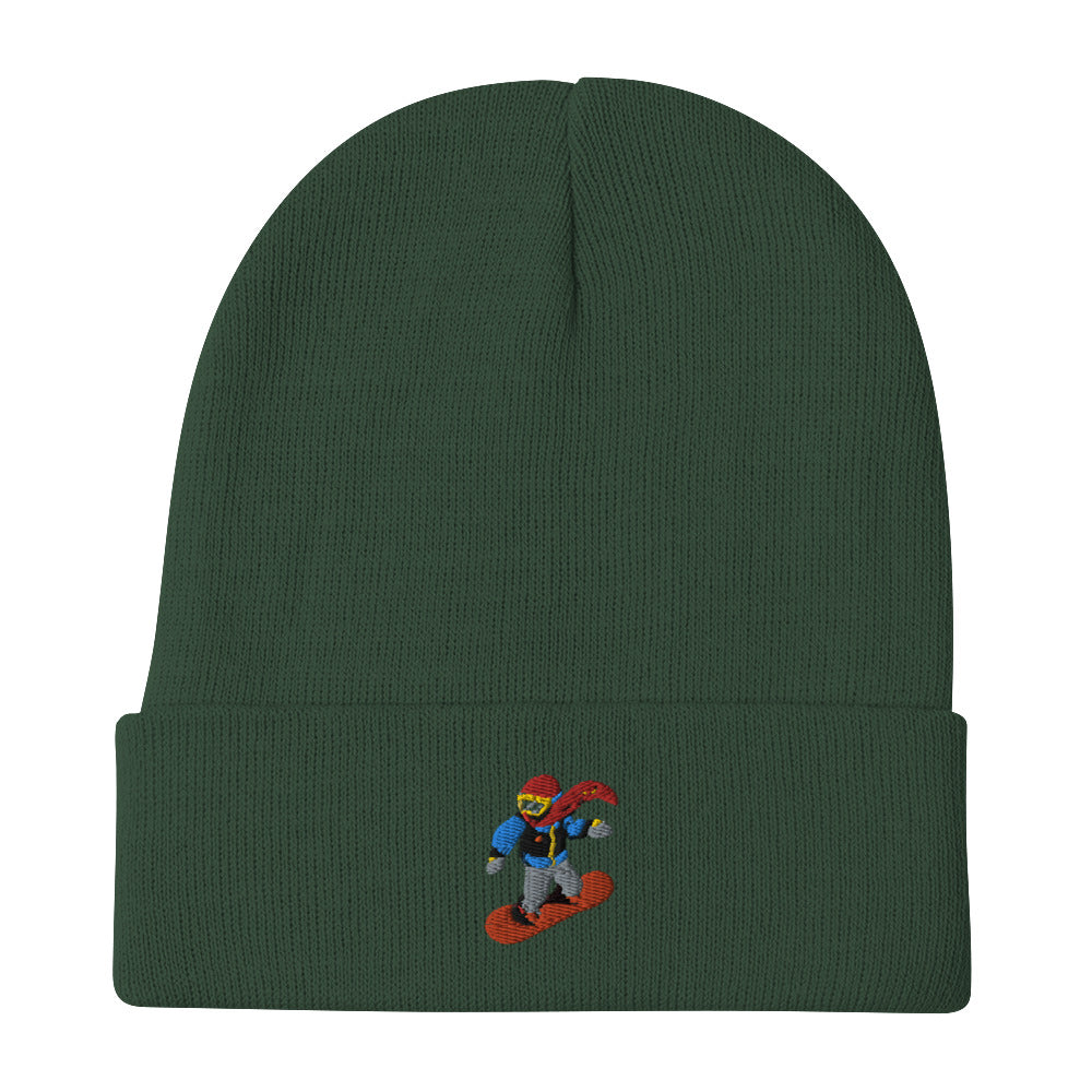 Green Snowboard emoji beanie