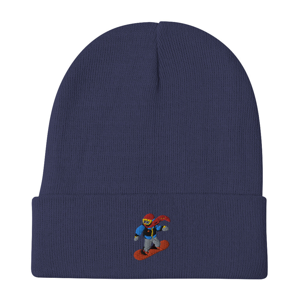 blue Snowmoji beanie