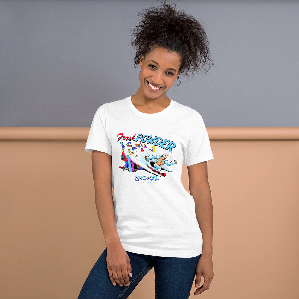 Snorilla Fresh Powder front design snowboard shirt - Sno Cal