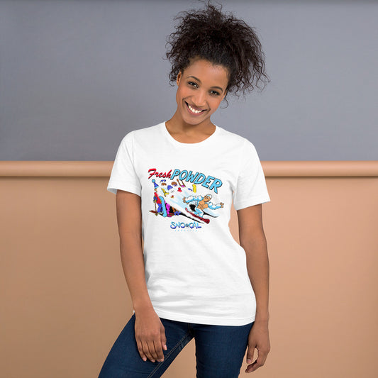 Snorilla Fresh Powder front design snowboard shirt - Sno Cal