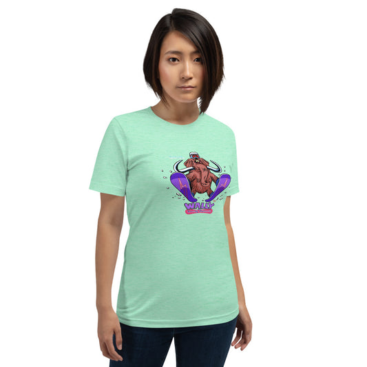 Wally launching snowboard shirt - Sno Cal