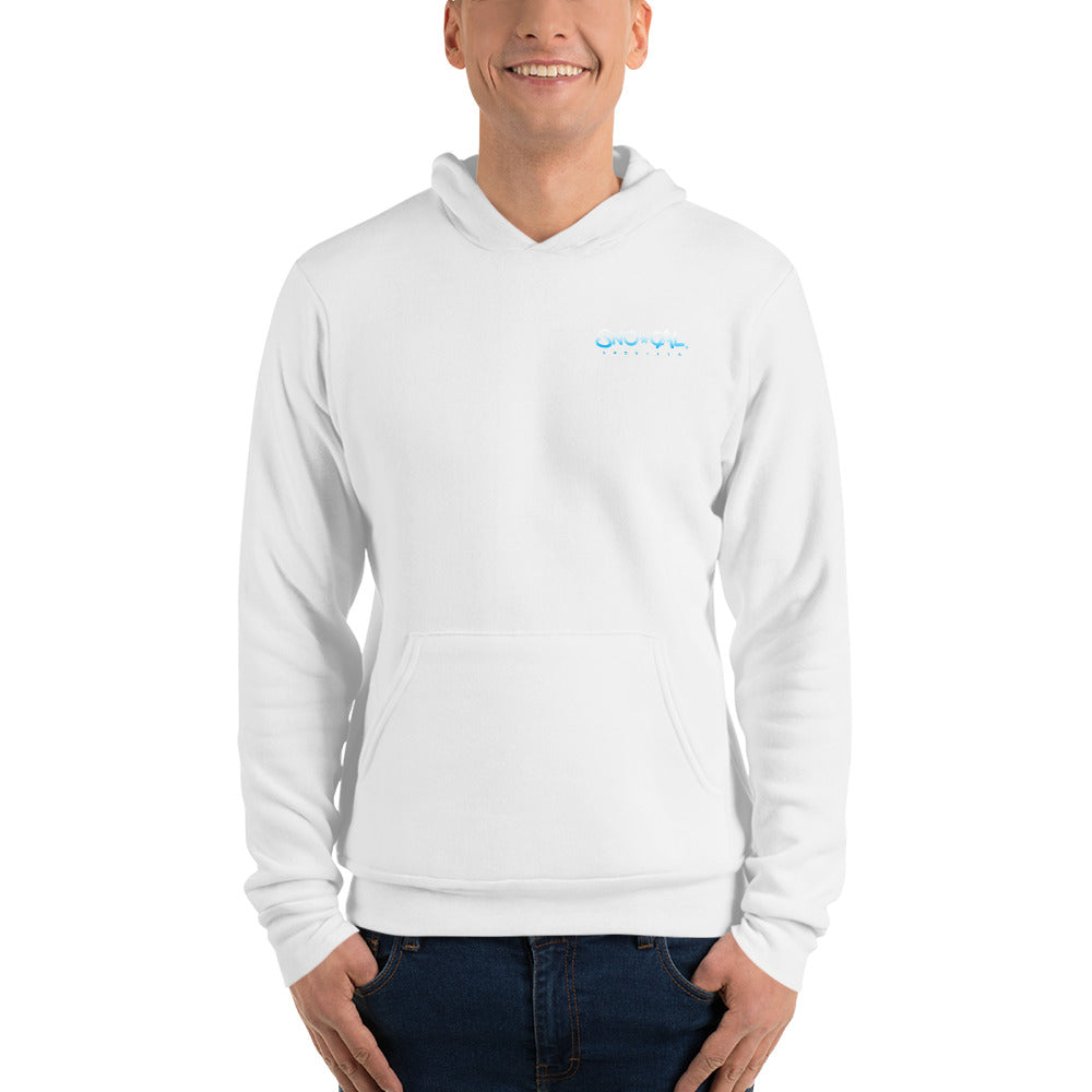 Snorilla Snow Ballin' snowboard white hoodie. - Sno Cal