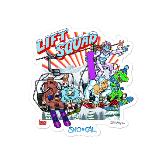 Lift Squad Snowboard Sticker - Sno Cal