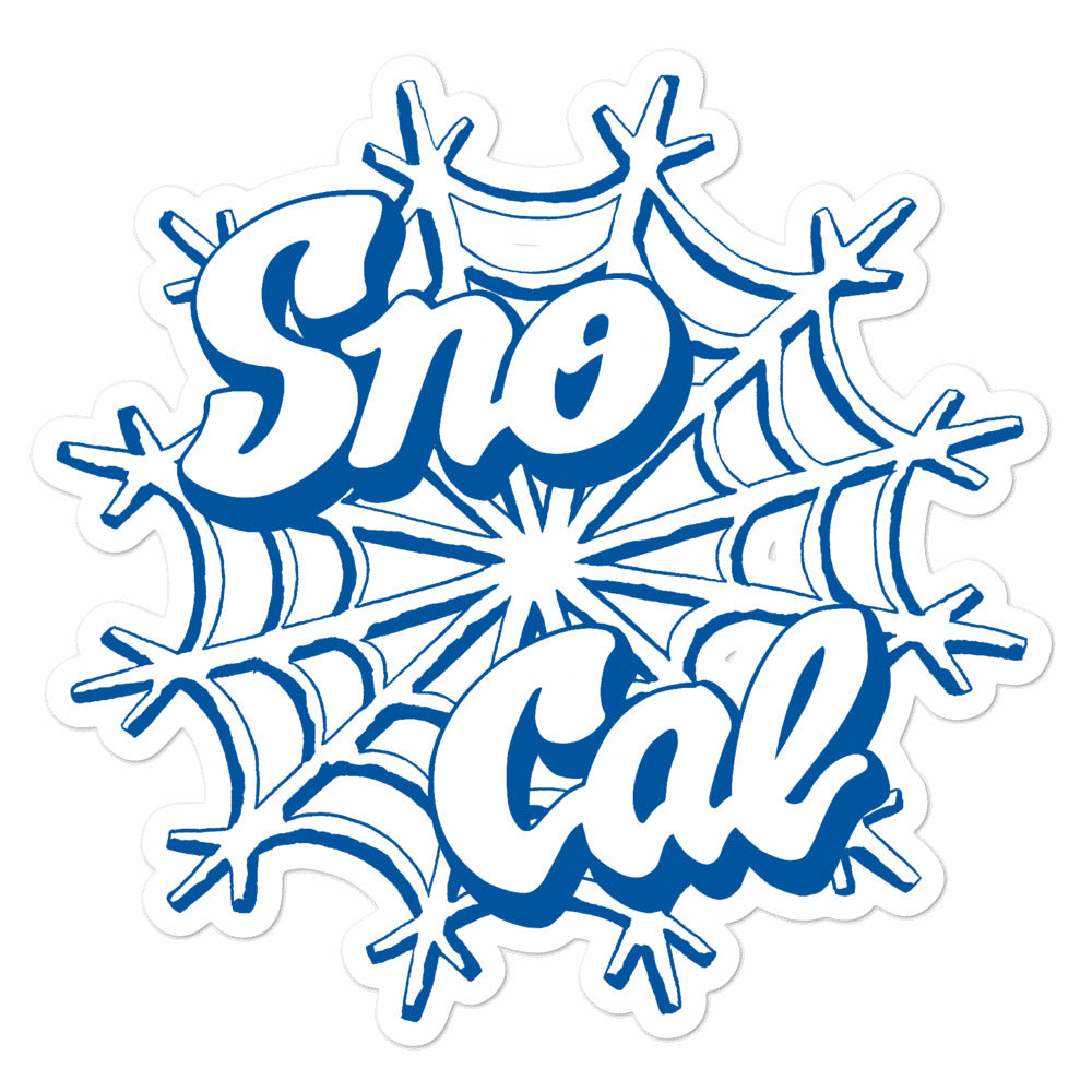 Sno Cal blue circlular logo snowboard sticker - Sno Cal