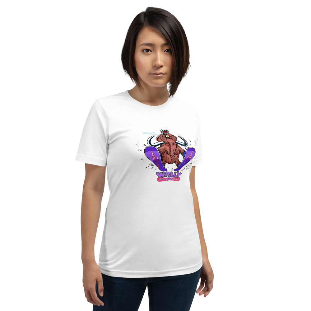 Wally launching snowboard shirt - Sno Cal