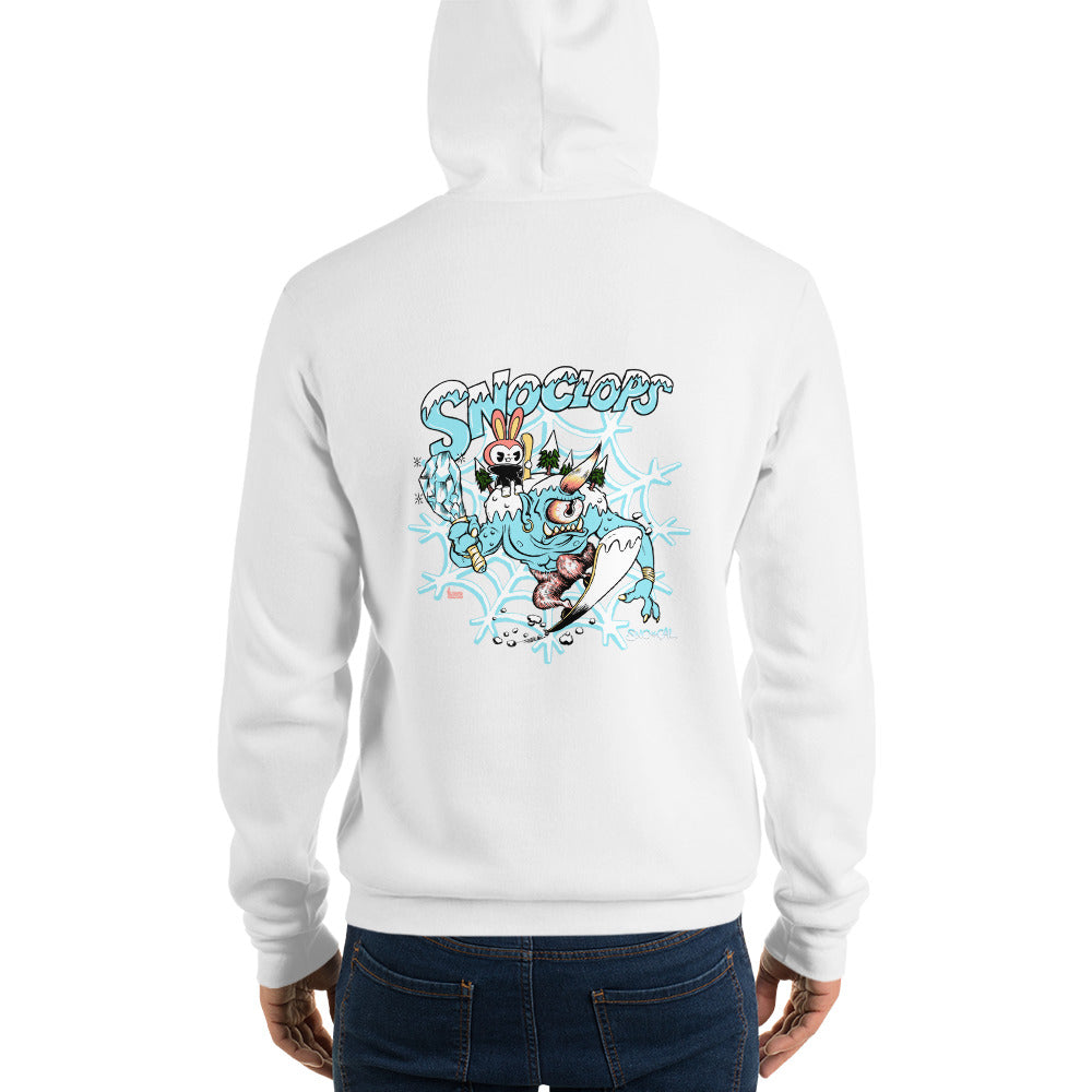 Sno Cal SnoClops White Snowboard Hoodie - Sno Cal