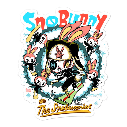 SnoBunny snowboard sticker - Sno Cal