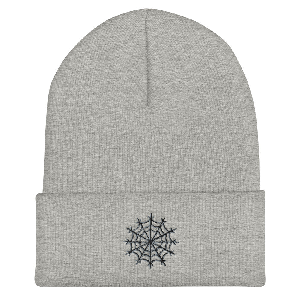 Gray Spiderweb snowflake beanie