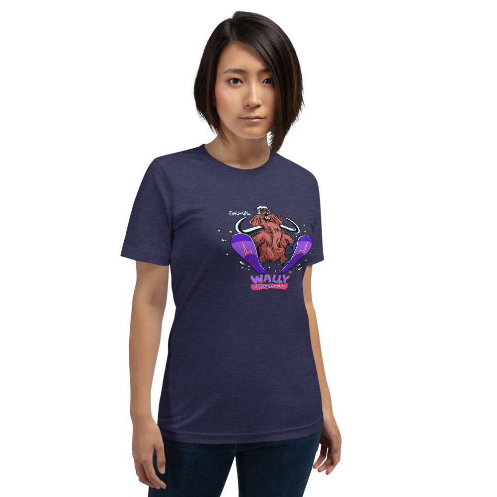 Wally launching snowboard shirt - Sno Cal