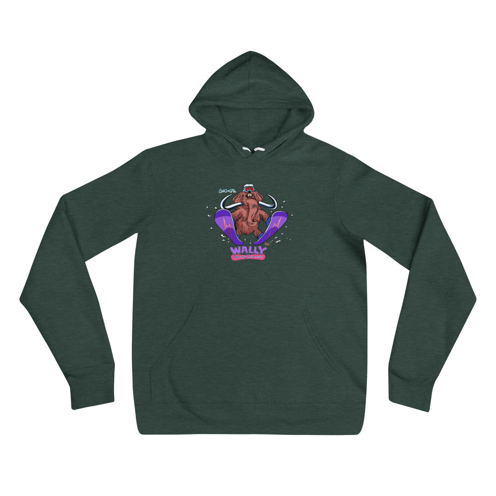 Wally launching snowboard hoodie - Sno Cal