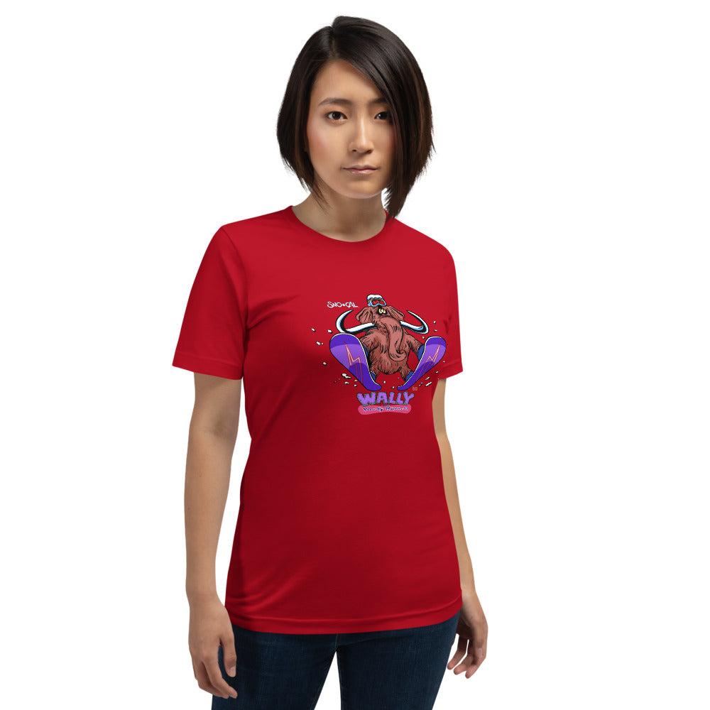 Wally launching snowboard shirt - Sno Cal