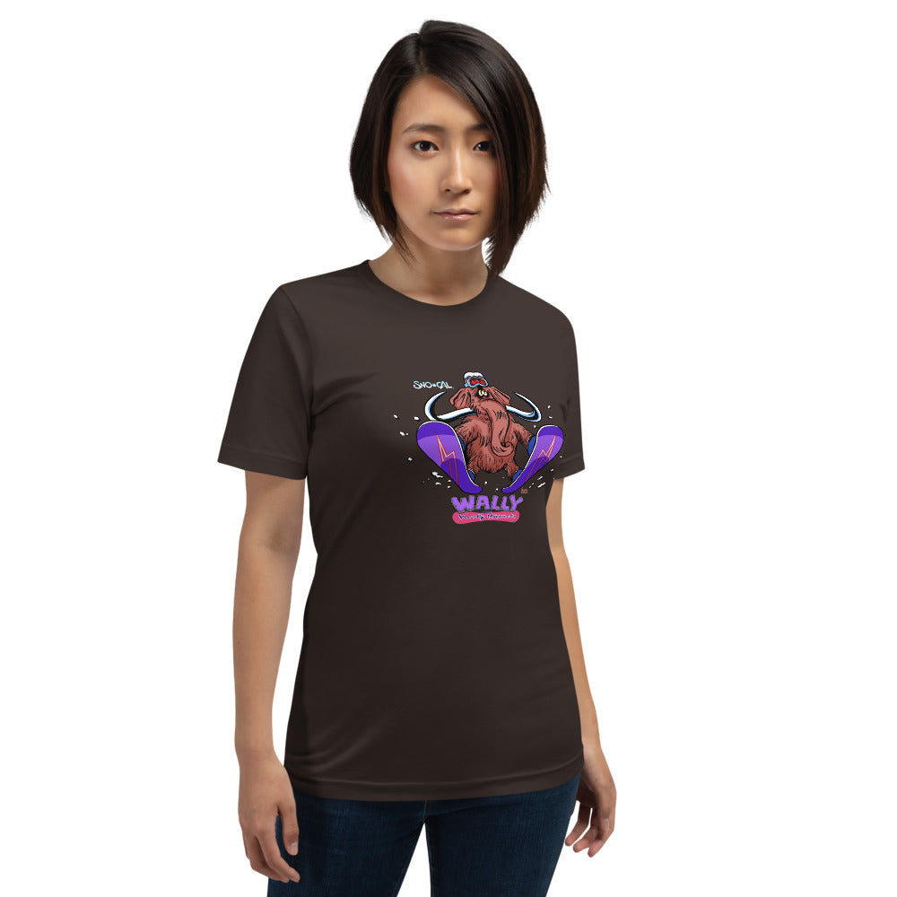 Wally launching snowboard shirt - Sno Cal