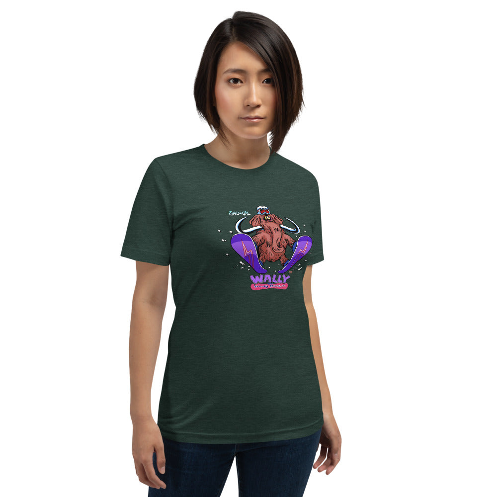 Wally launching snowboard shirt - Sno Cal