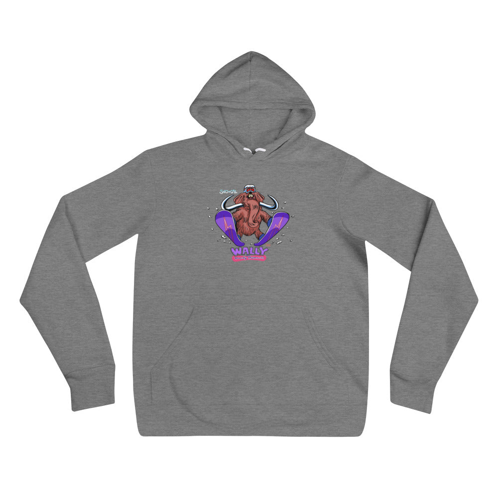 Wally launching snowboard hoodie - Sno Cal