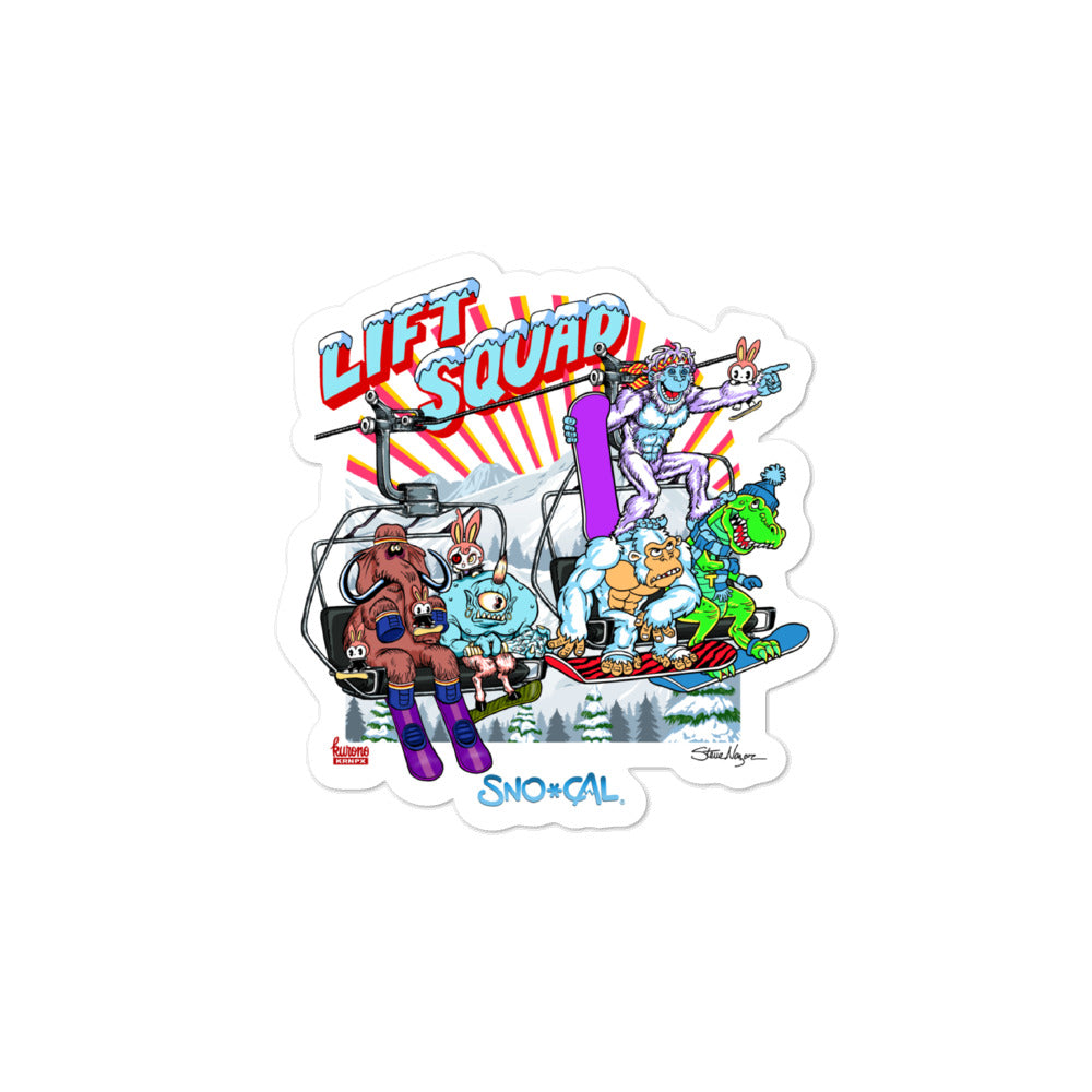 Lift Squad Snowboard Sticker - Sno Cal