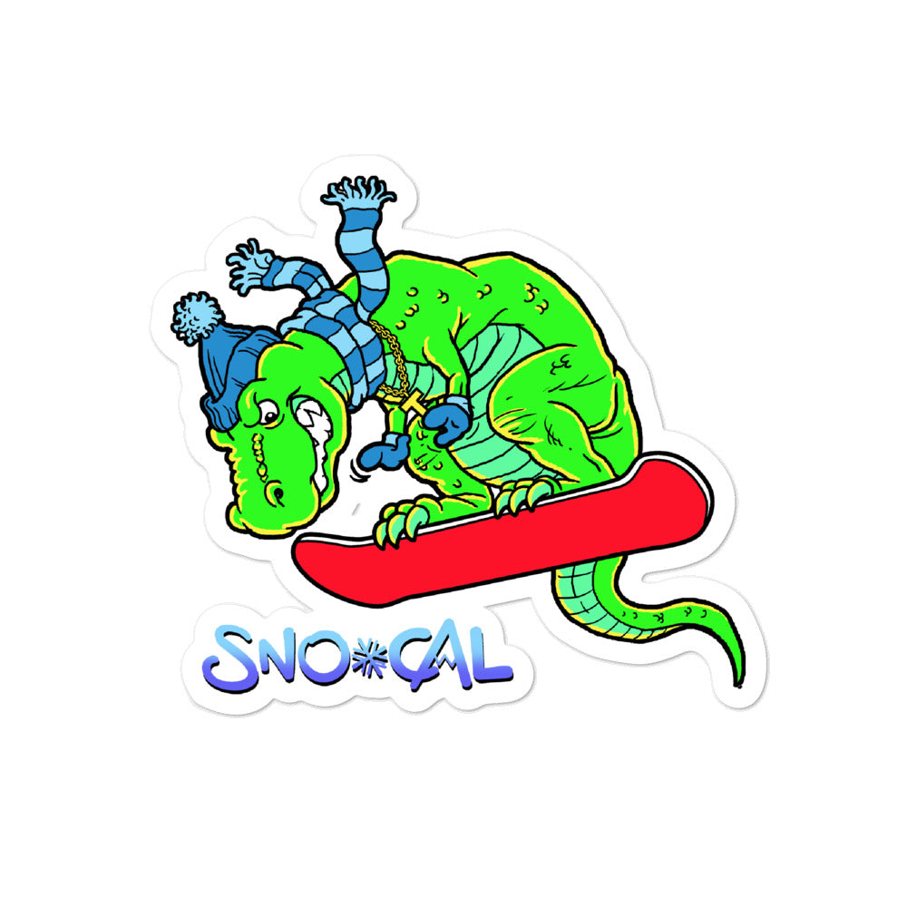 Sno-Rex grab snowboard sticker - Sno Cal