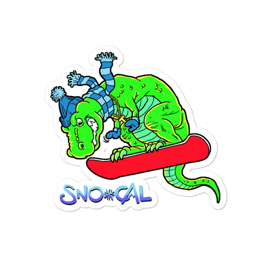 Sno-Rex grab snowboard sticker - Sno Cal