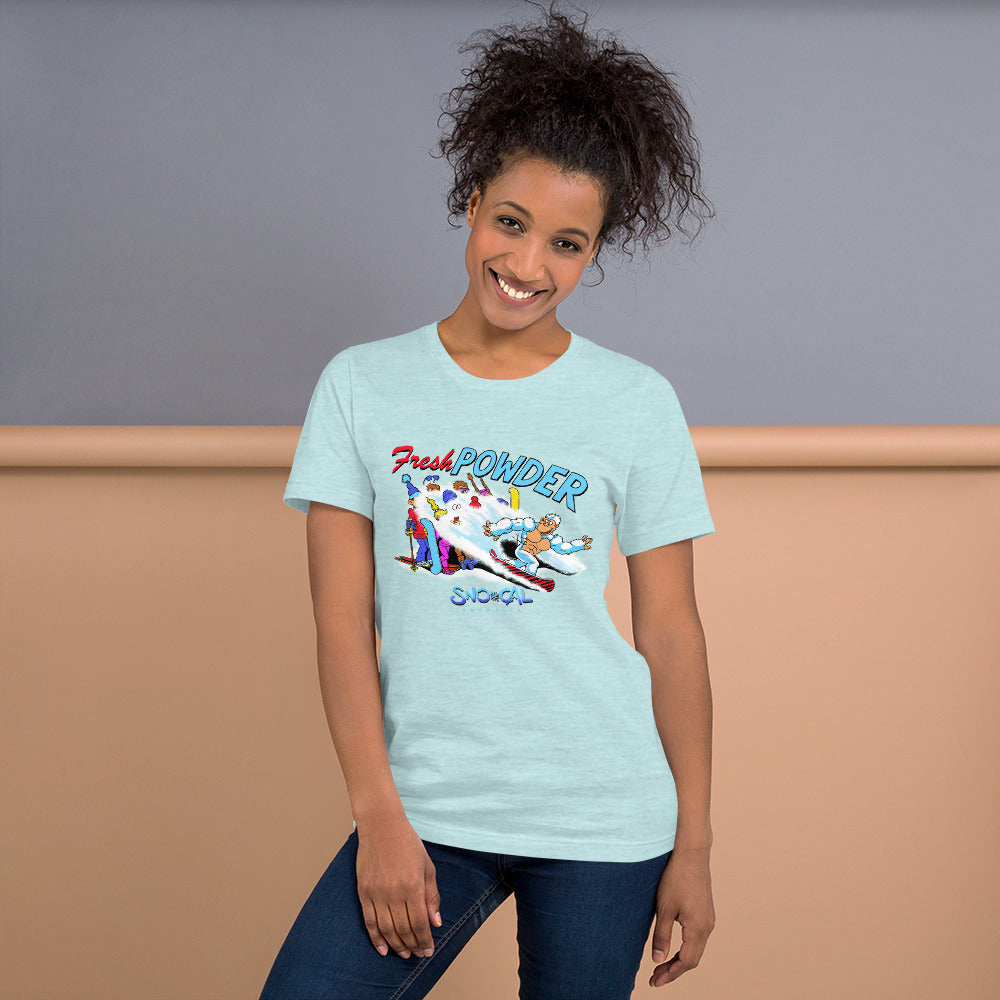 Snorilla Fresh Powder front design snowboard shirt - Sno Cal