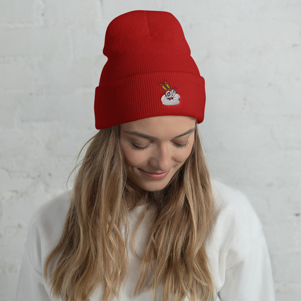 Red SnowBunny beanie