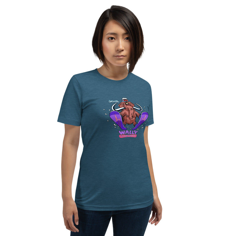 Wally launching snowboard shirt - Sno Cal