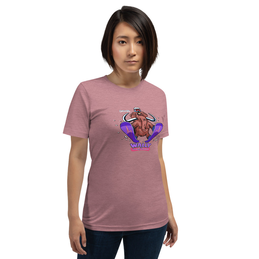 Wally launching snowboard shirt - Sno Cal