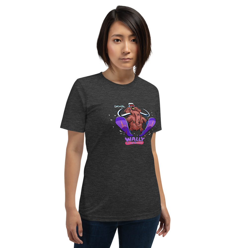 Wally launching snowboard shirt - Sno Cal
