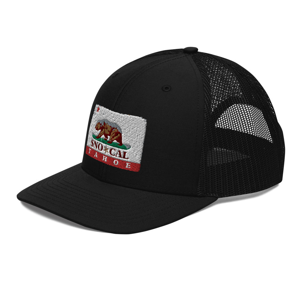 California Flag Lake Tahoe Trucker Cap - Sno Cal