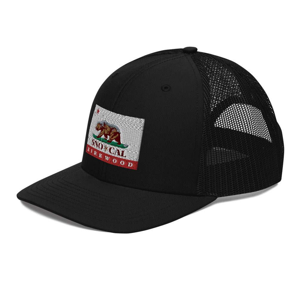 Kirkwood CA Flag Trucker Cap - Sno Cal