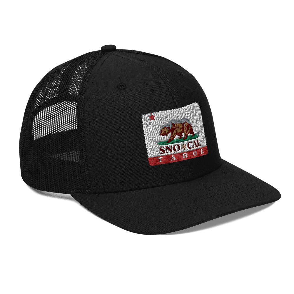 California Flag Lake Tahoe Trucker Cap - Sno Cal