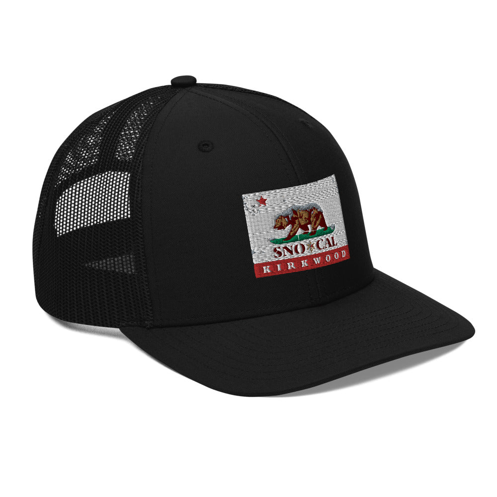 Kirkwood CA Flag Trucker Cap - Sno Cal