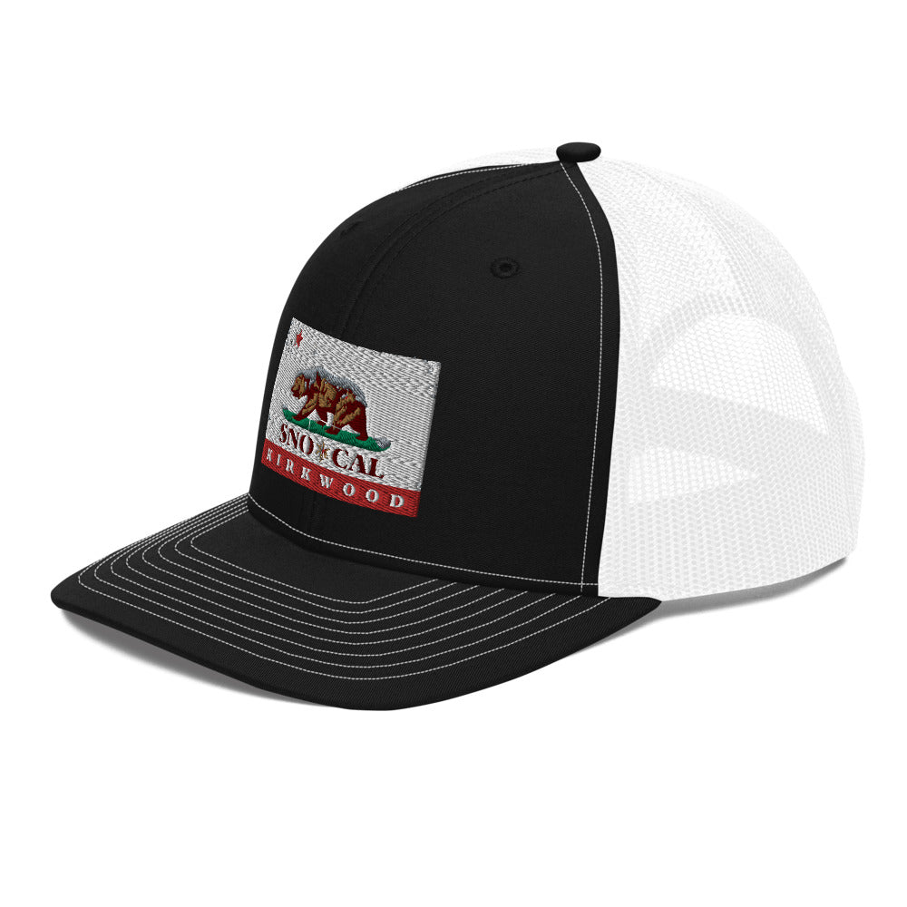 Kirkwood CA Flag Trucker Cap - Sno Cal