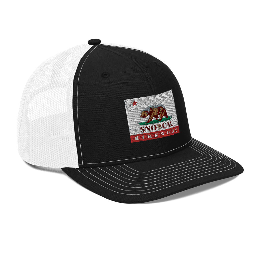 Kirkwood CA Flag Trucker Cap - Sno Cal
