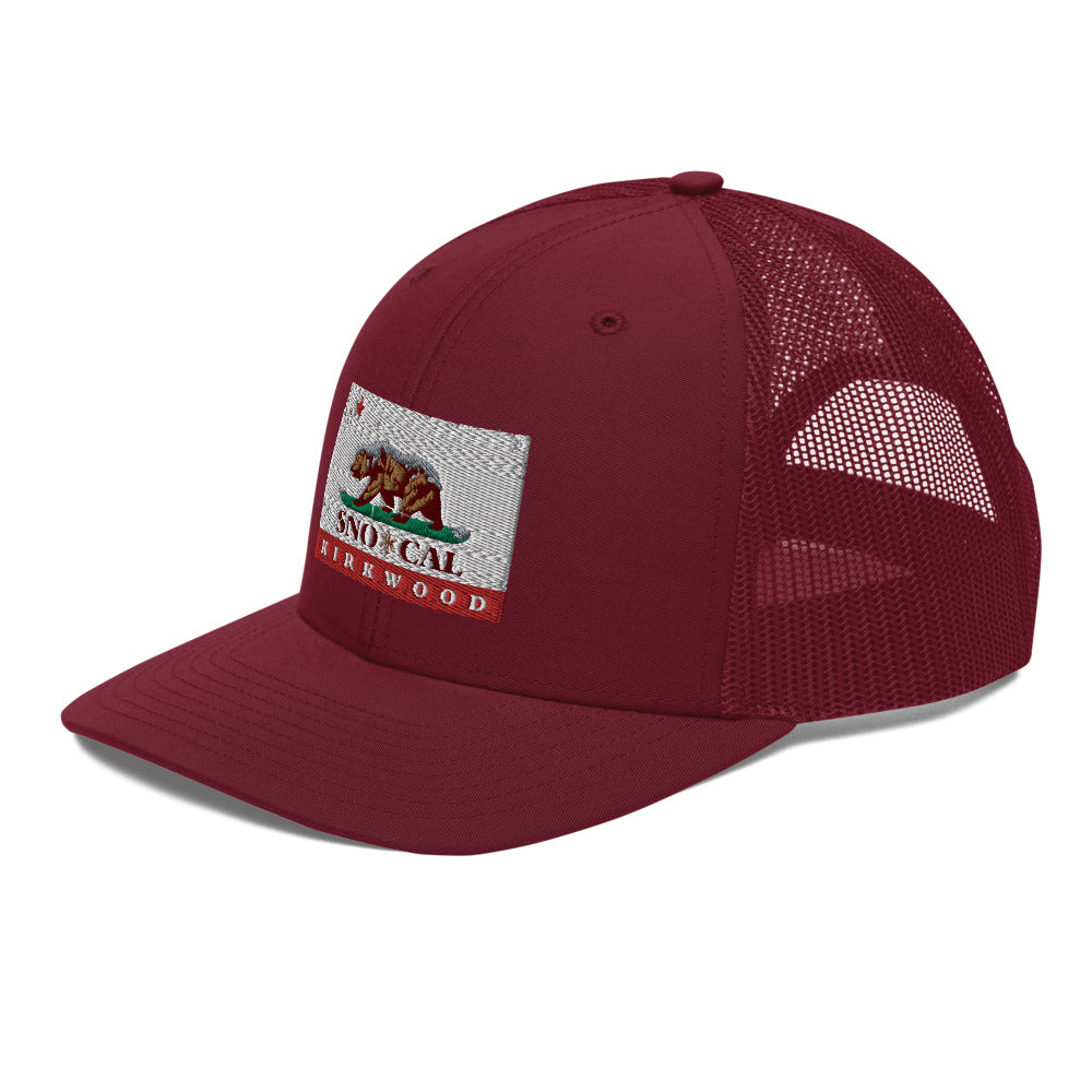 Kirkwood CA Flag Trucker Cap - Sno Cal
