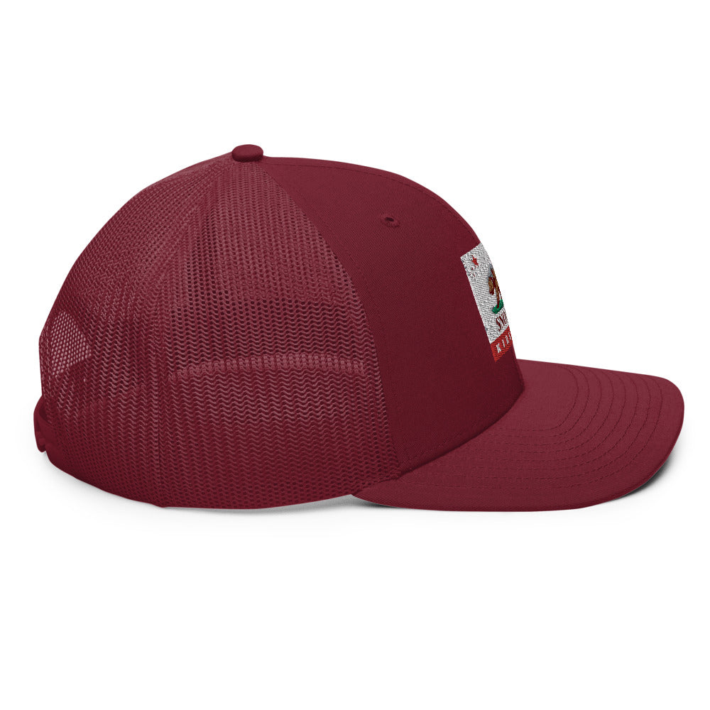 Kirkwood CA Flag Trucker Cap - Sno Cal