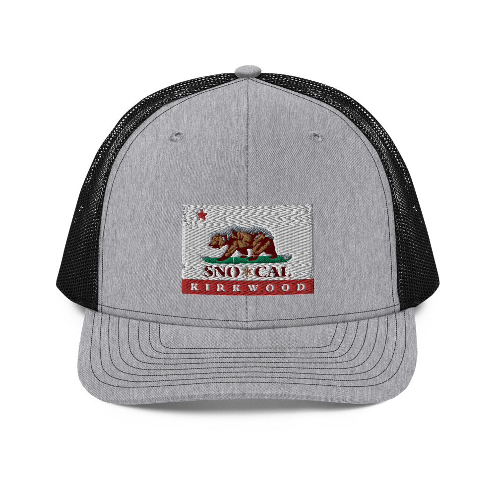 Kirkwood CA Flag Trucker Cap - Sno Cal