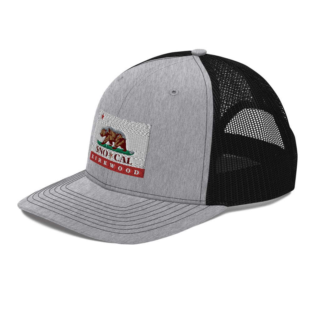 Kirkwood CA Flag Trucker Cap - Sno Cal