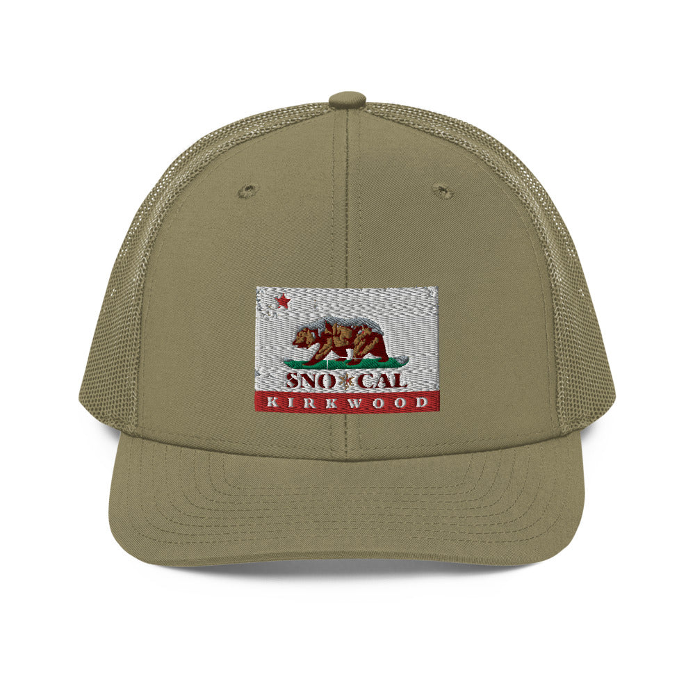 Kirkwood CA Flag Trucker Cap - Sno Cal