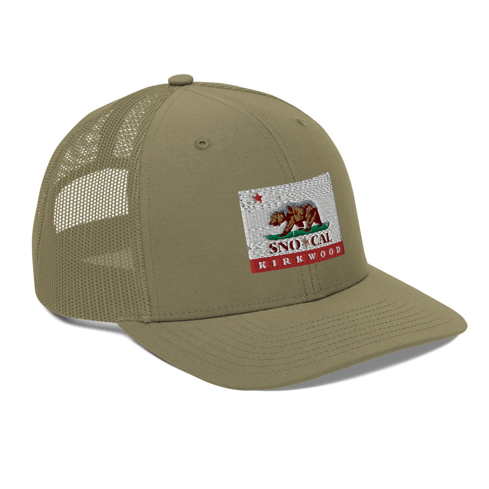 Kirkwood CA Flag Trucker Cap - Sno Cal