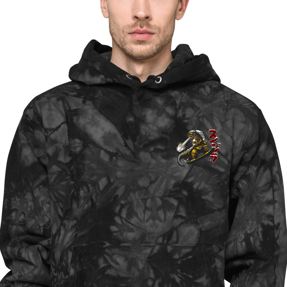 Black Snowzilla Champion tie-dye hoodie - Sno Cal