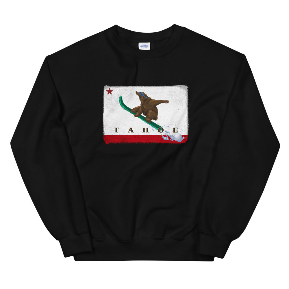 Black Snowboarding Grizzly Lake Tahoe Sweatshirt