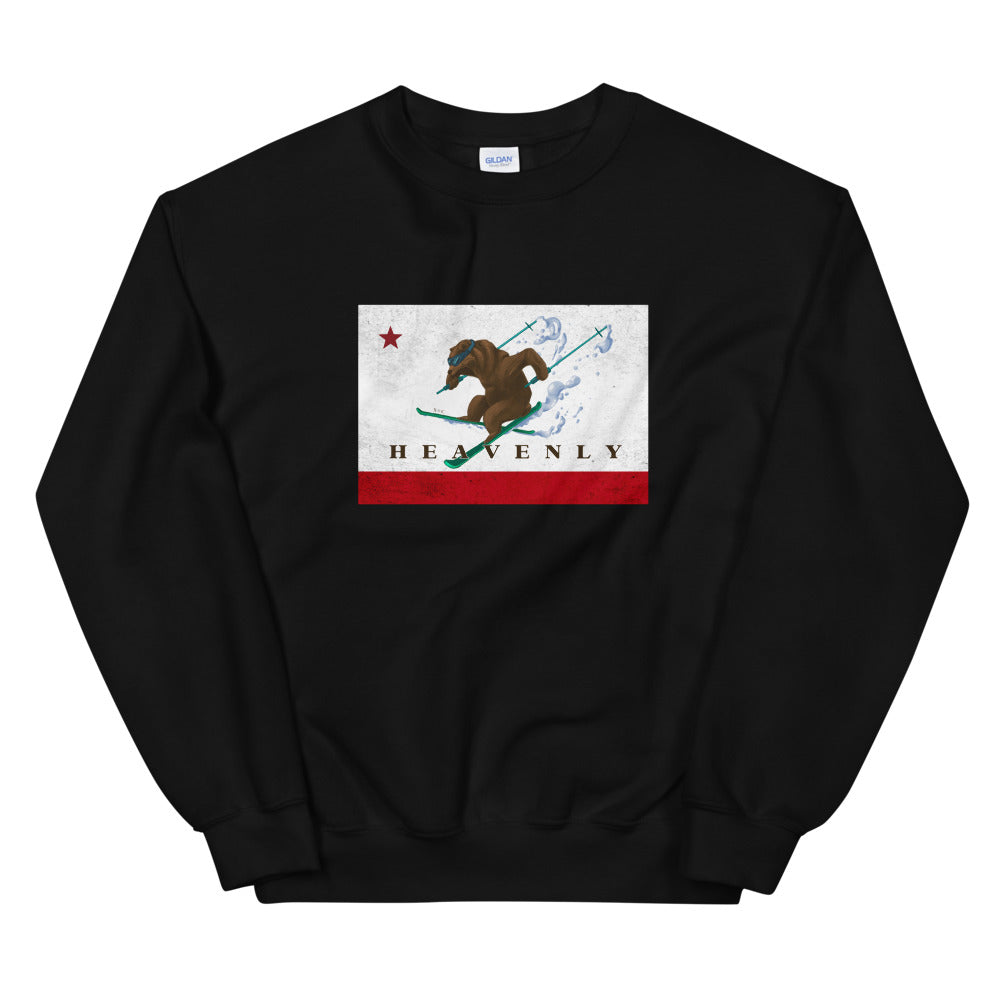Black Heavenly CA Grizzly Skiing Sweatshirt - Sno Cal