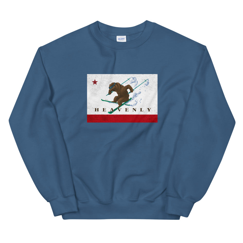 Blue Heavenly CA Grizzly Skiing Sweatshirt