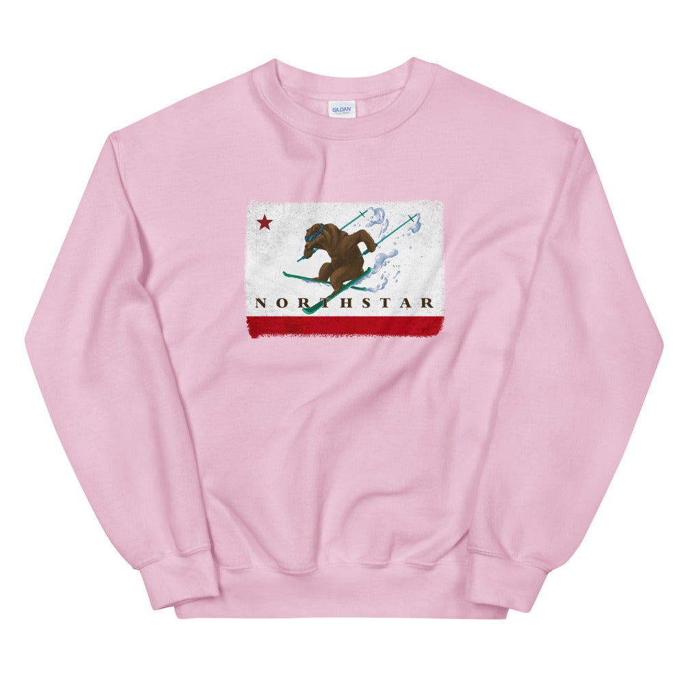 CA Grizzly Bear Skiing Sweatshirt - Sno Cal