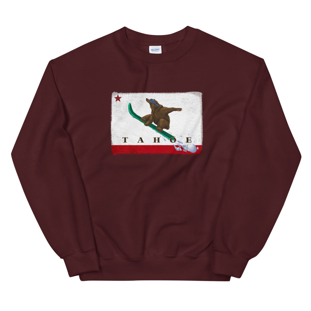 Maroon Snowboarding Grizzly Tahoe Sweatshirt