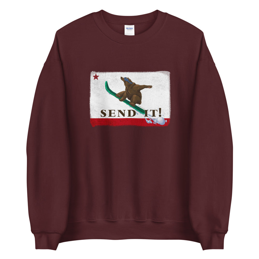 Send It CA Flag Sweatshirt - Sno Cal