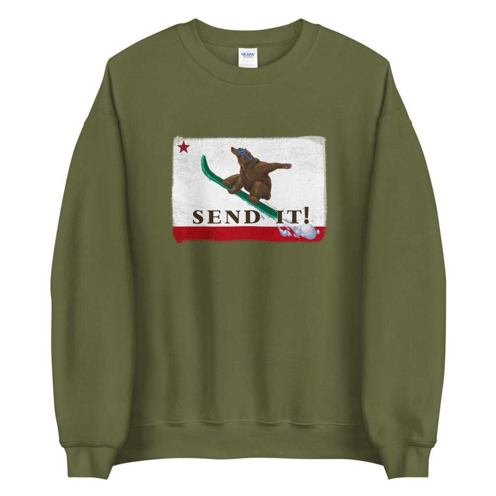 Send It CA Flag Sweatshirt - Sno Cal