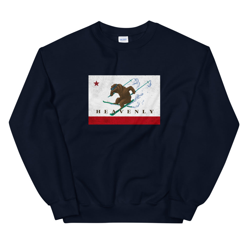 Navy Blue Heavenly CA Grizzly Skiing Sweatshirt - Sno Cal
